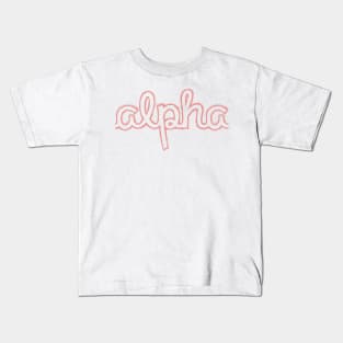 Alpha Cursive Letter Kids T-Shirt